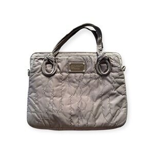 Marc by Marc Jacobs grey quilted nylon bag laptop business bag